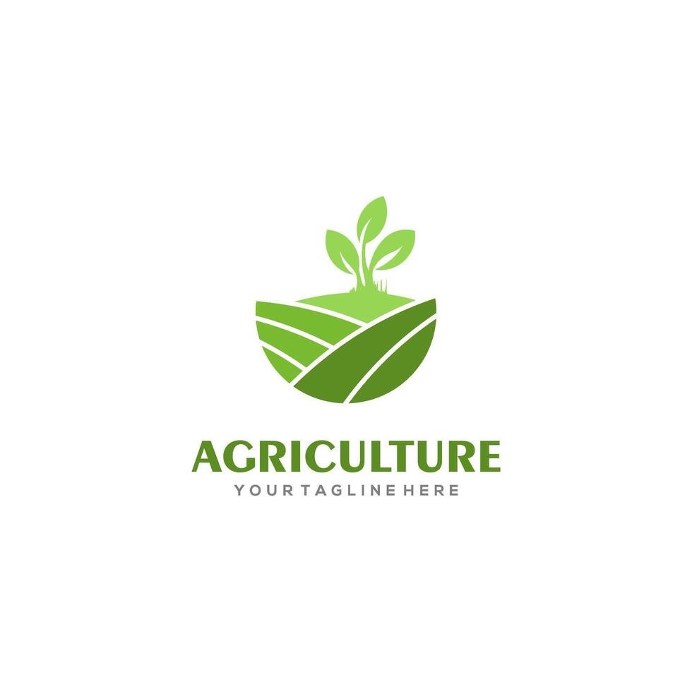 Agriculture logo template suitable for businesses and product names. vector