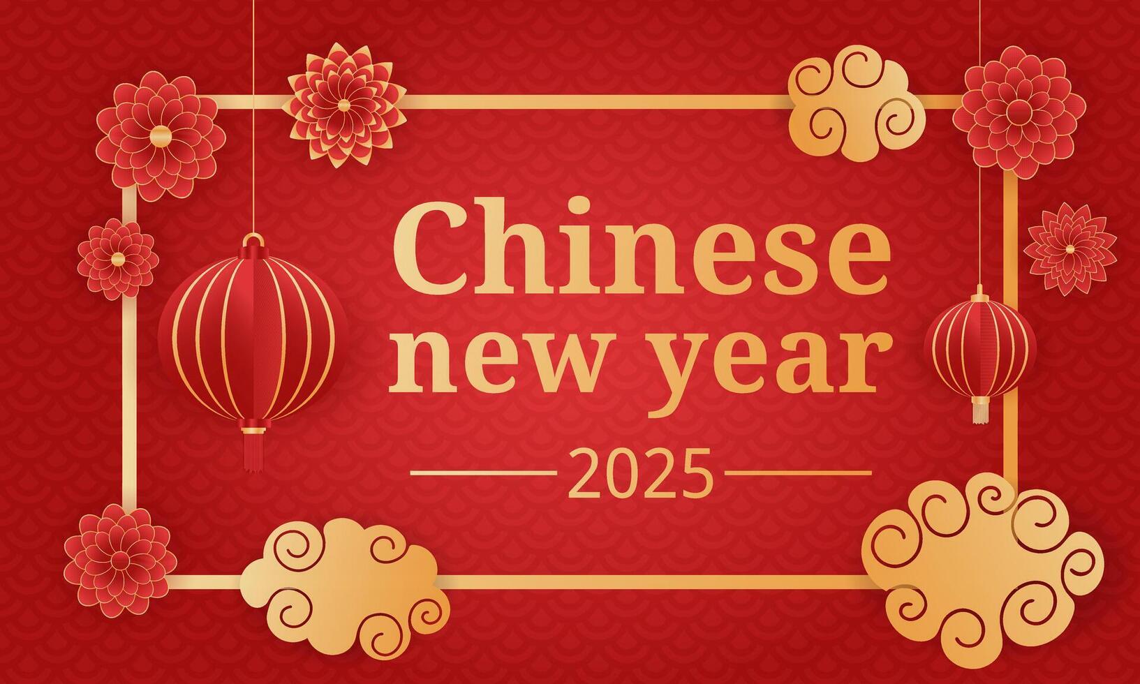bright new year card happy chinese new year 2025 vector