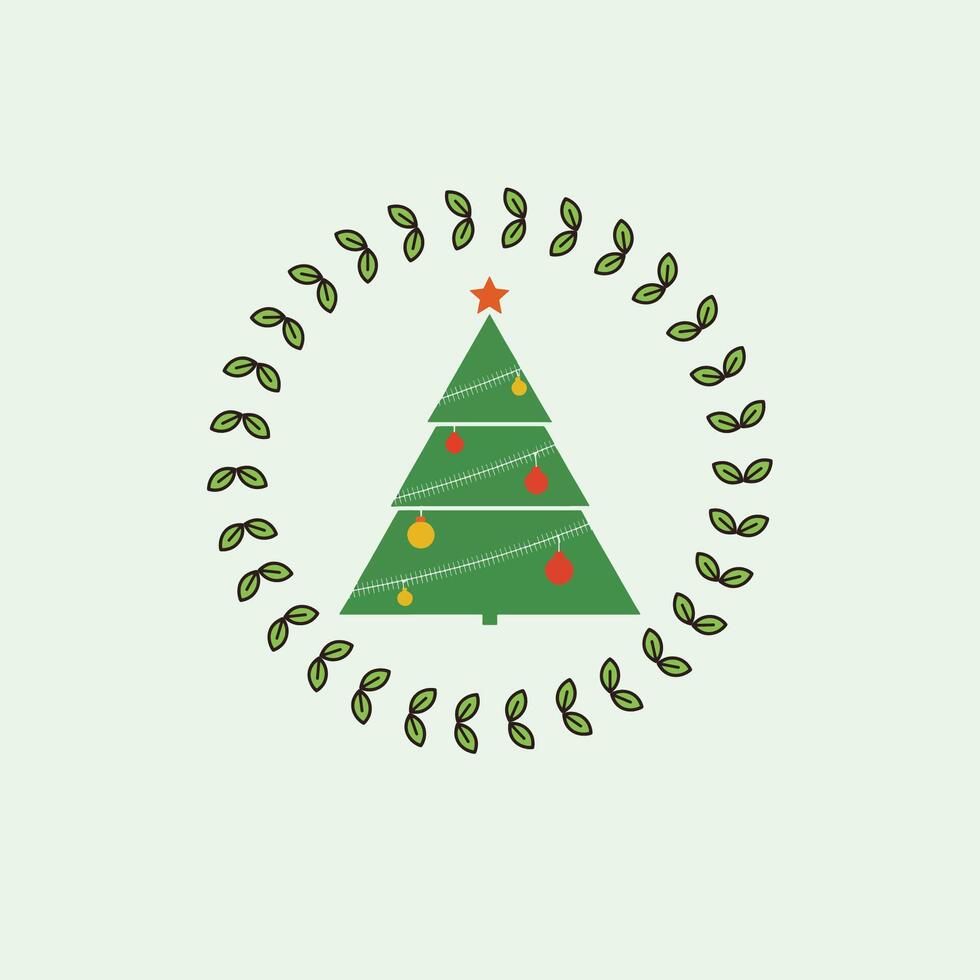 Contemporary Christmas Tree with Geometric Layers and Star vector
