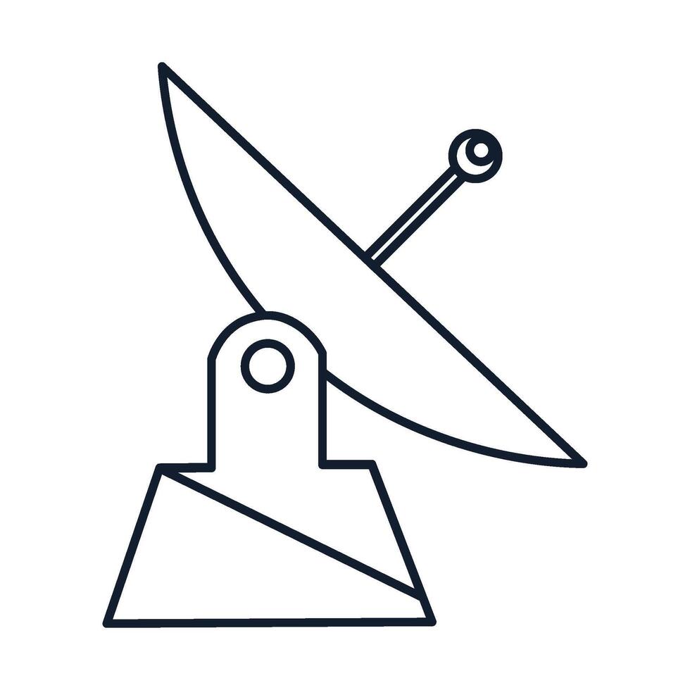 Gateway ground equipment in outline style vector