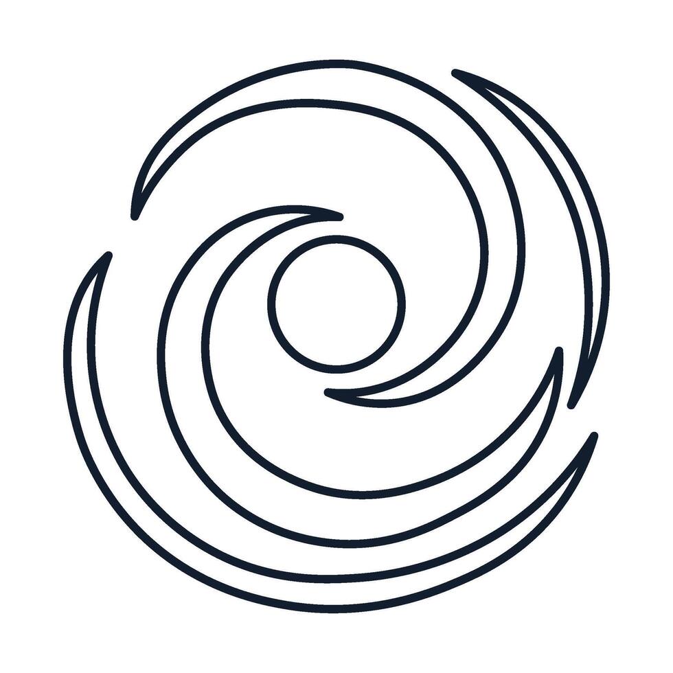 Abstract galaxy system in outline style vector