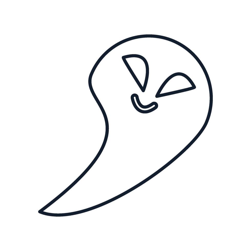 Flying funny alien in outline style vector