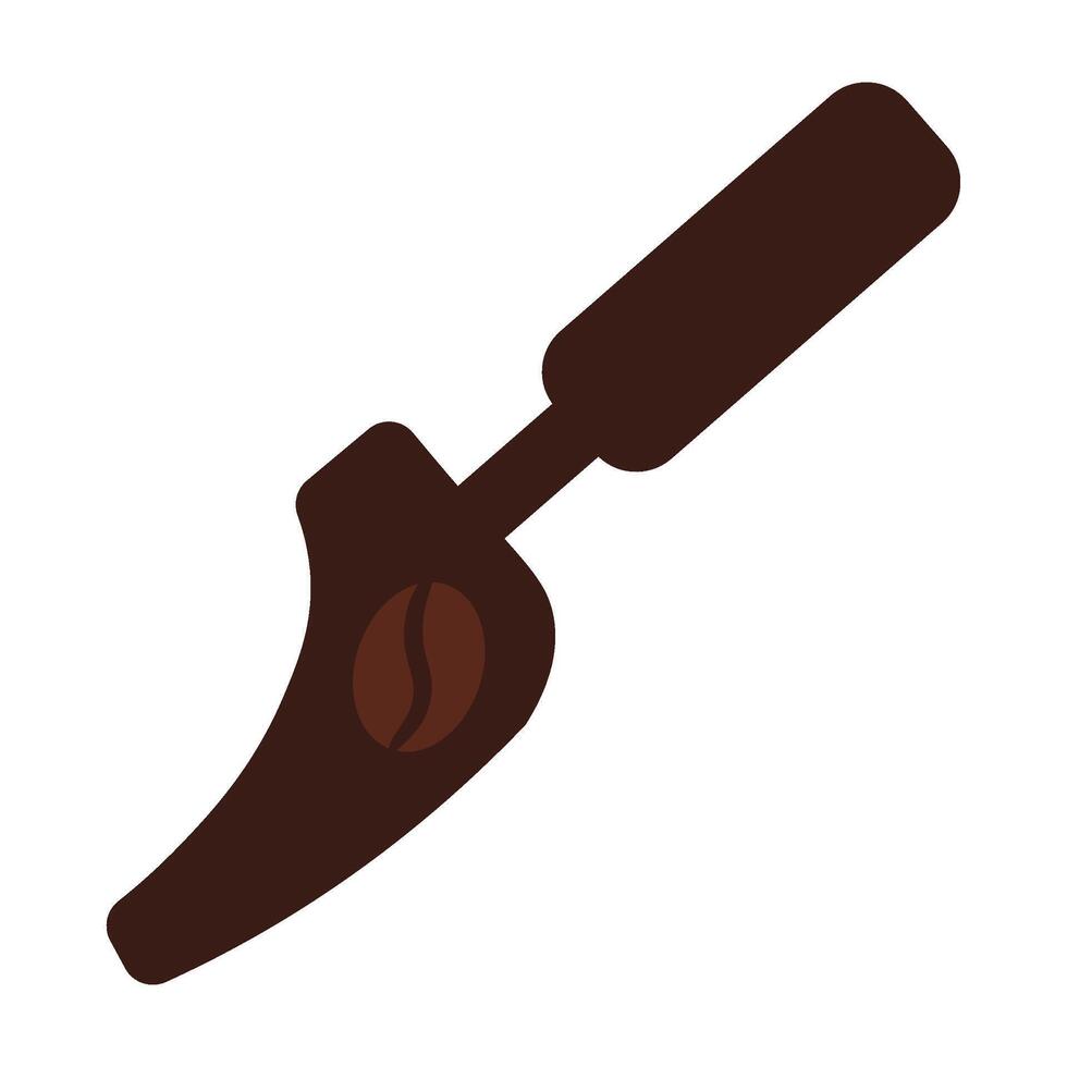 Coffee scoop in solid cartoon style vector