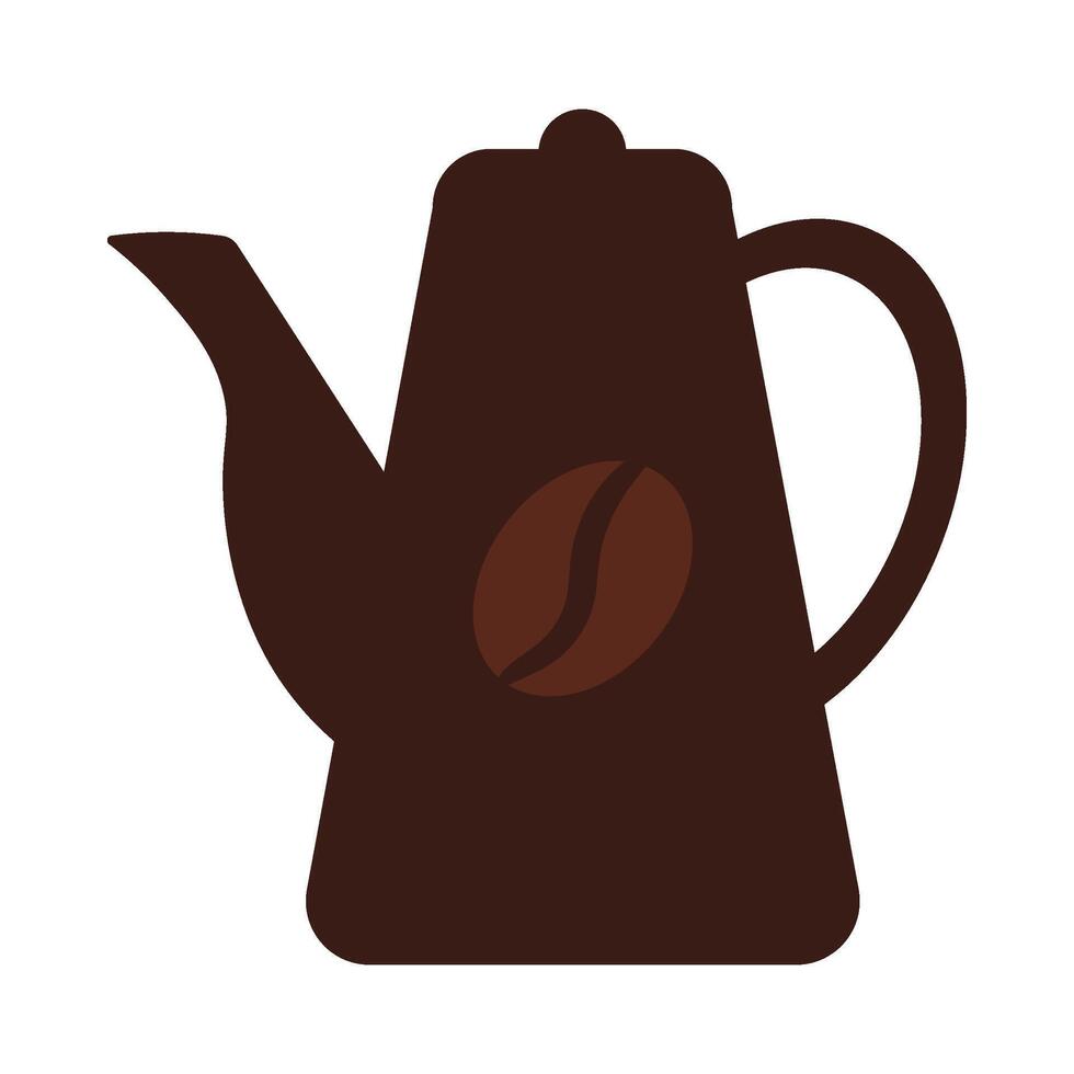 Percolator pot for making coffee in solid cartoon style vector