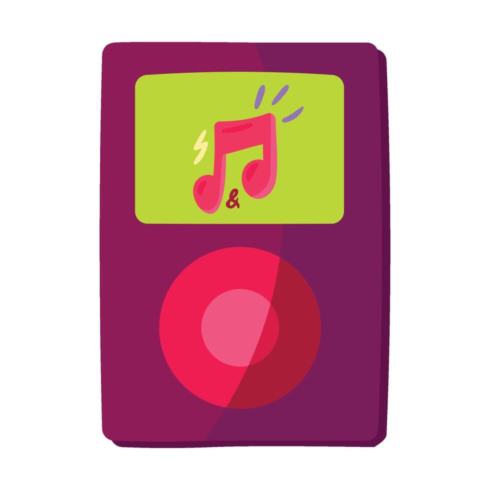 Musical party player in cartoon style vector