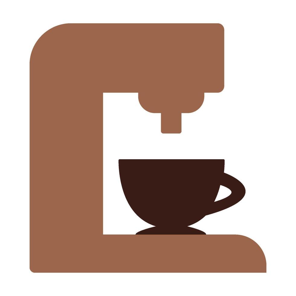 Coffee pod machine and a cup vector
