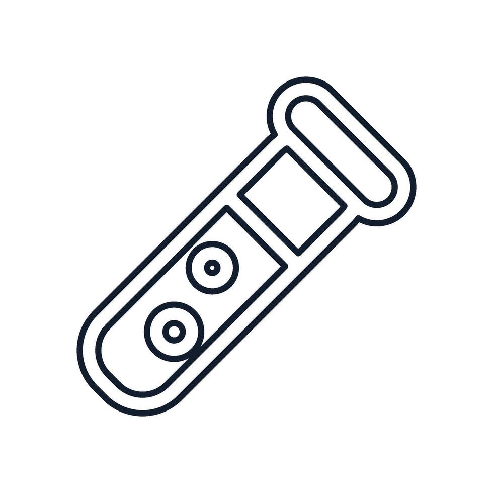 Test tube for chemical experiment in outline style vector