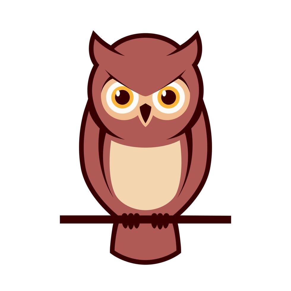 Owl icon. Owl bird Flat icon illustration. vector