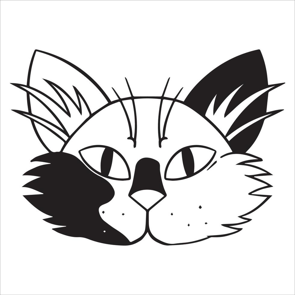 illustration a cat mask for a quadrober. quadrobing clothing vector