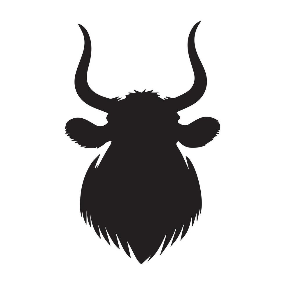 bull head silhouette vector