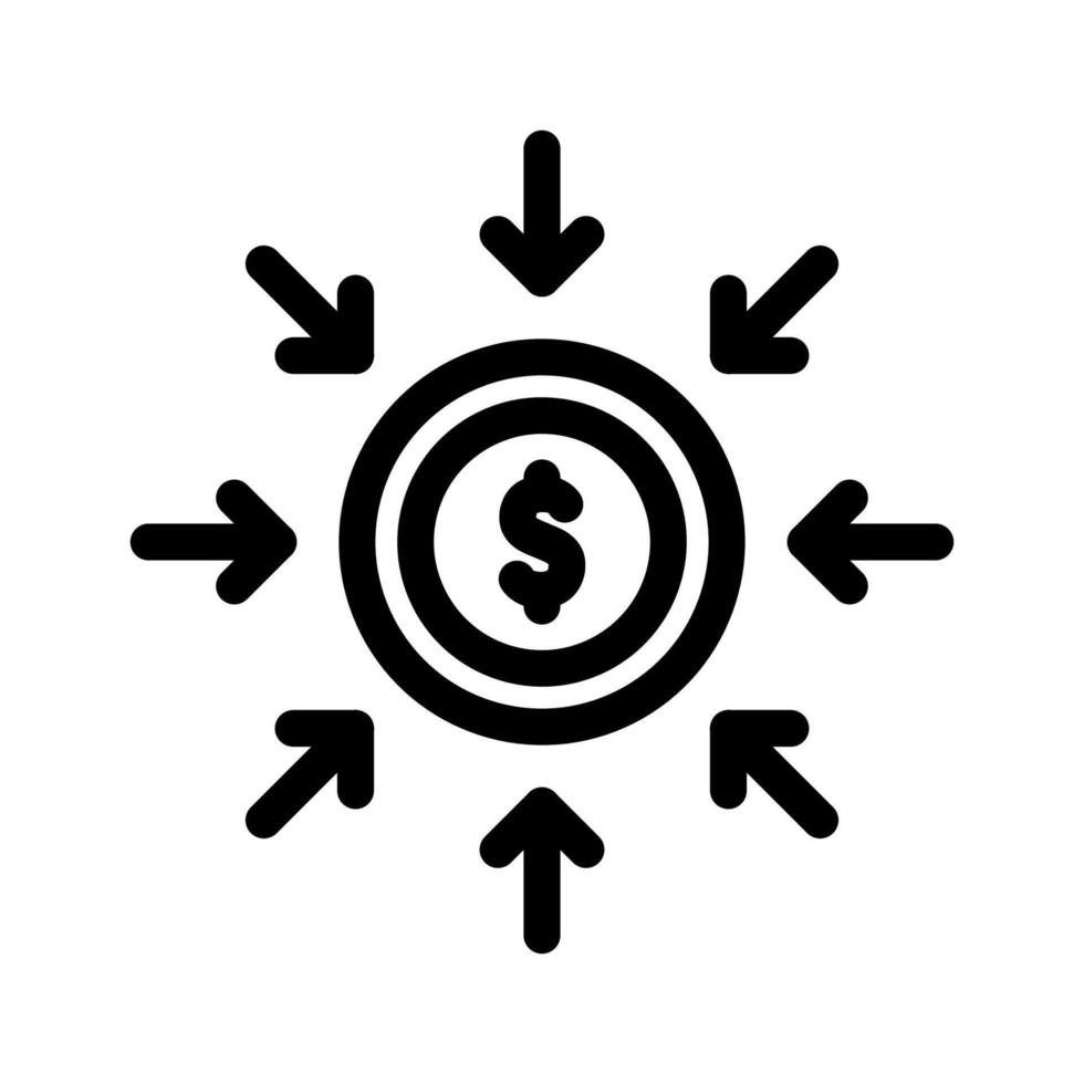 Goal and Focus Icon Line Style Finance Simple Design Perfect Illustrations. vector