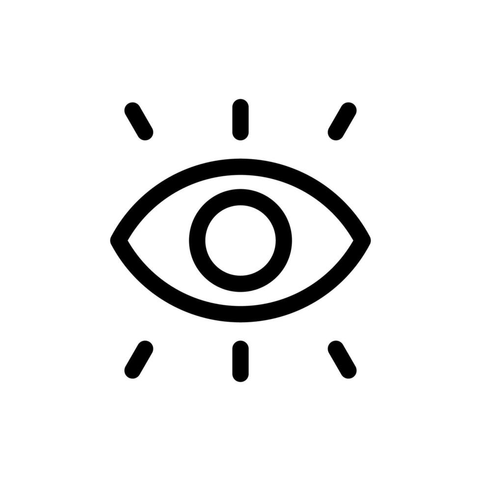 Vision Icon Line Style Finance Simple Design Perfect Illustrations. vector