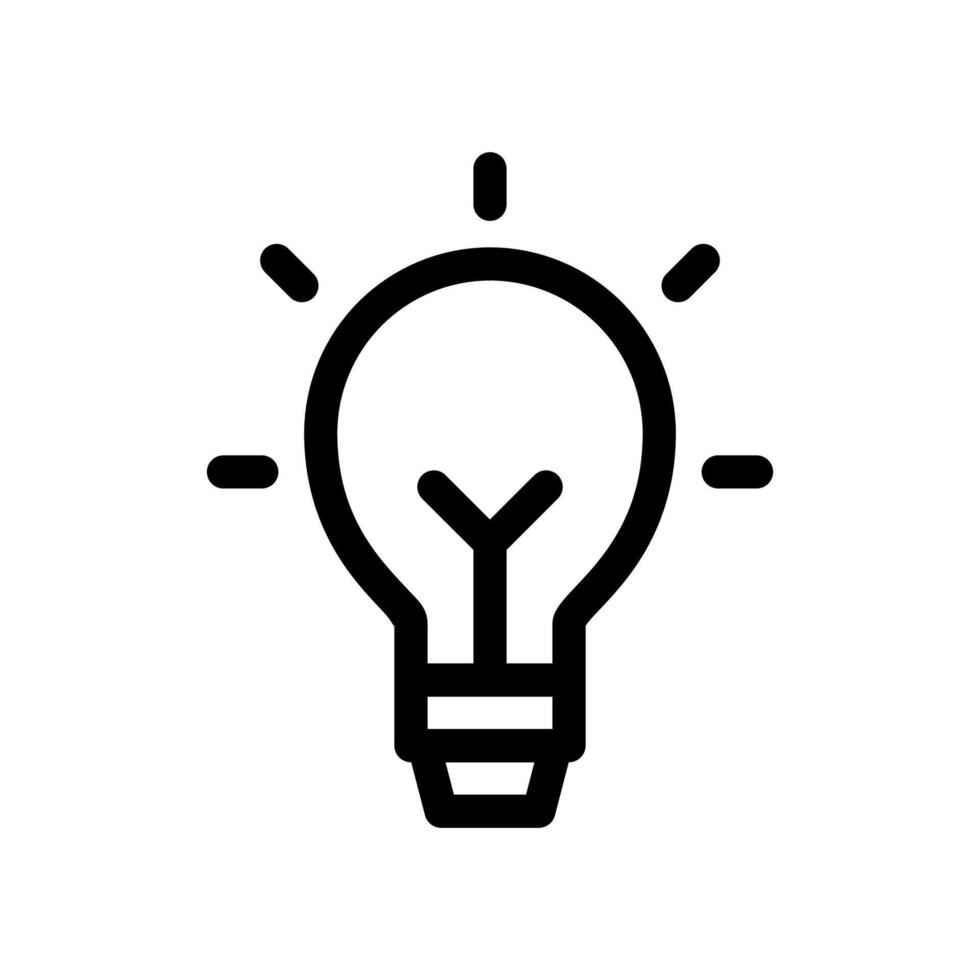 Bulb Icon Line Style Finance Simple Design Perfect Illustrations. vector
