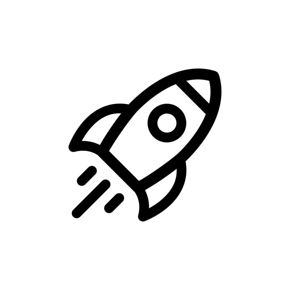 Rocket Icon Line Style Finance Simple Design Perfect Illustrations. vector