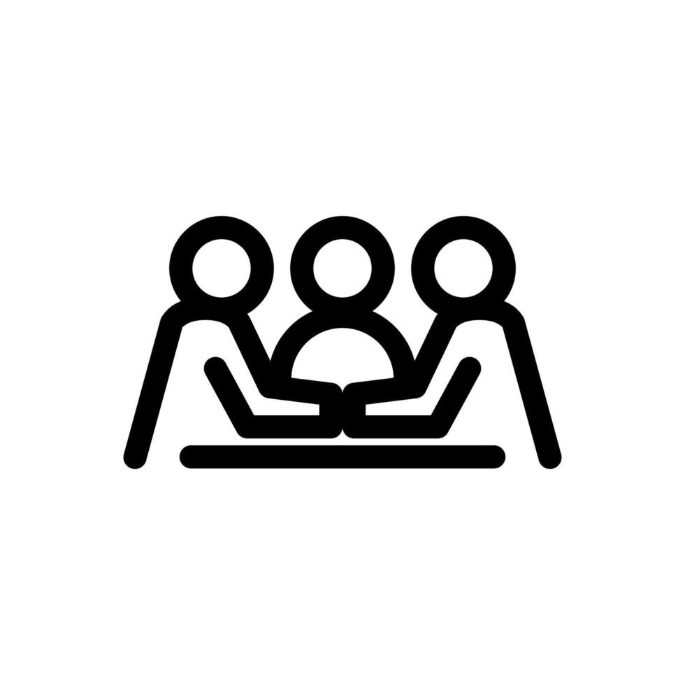 Discussion Icon Line Style Finance Simple Design Perfect Illustrations. vector