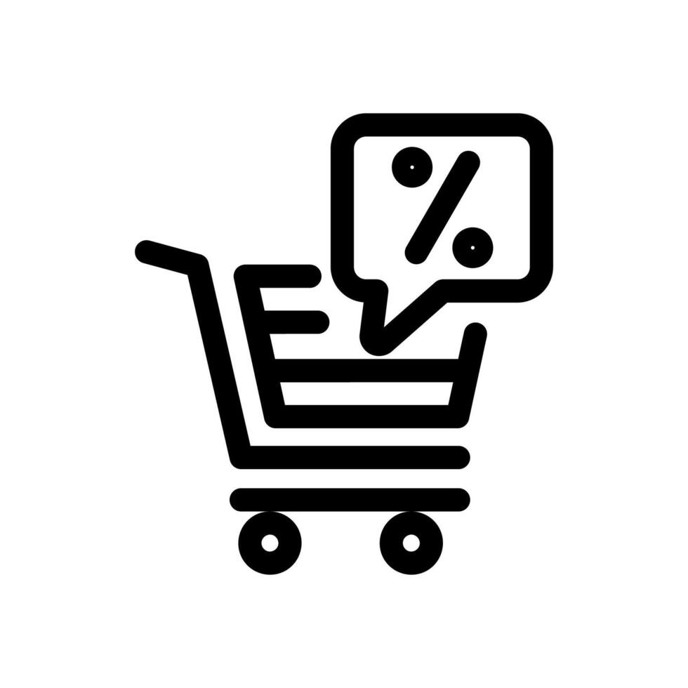 Shopping Icon Line Style Finance Simple Design Perfect Illustrations. vector
