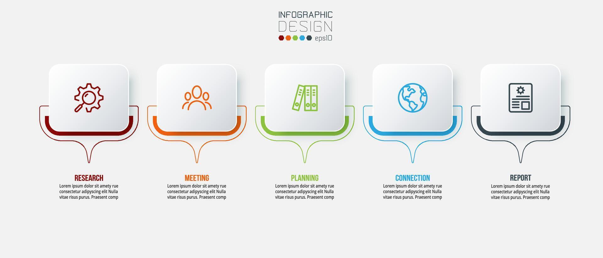 Timeline infographic template for business presentation vector