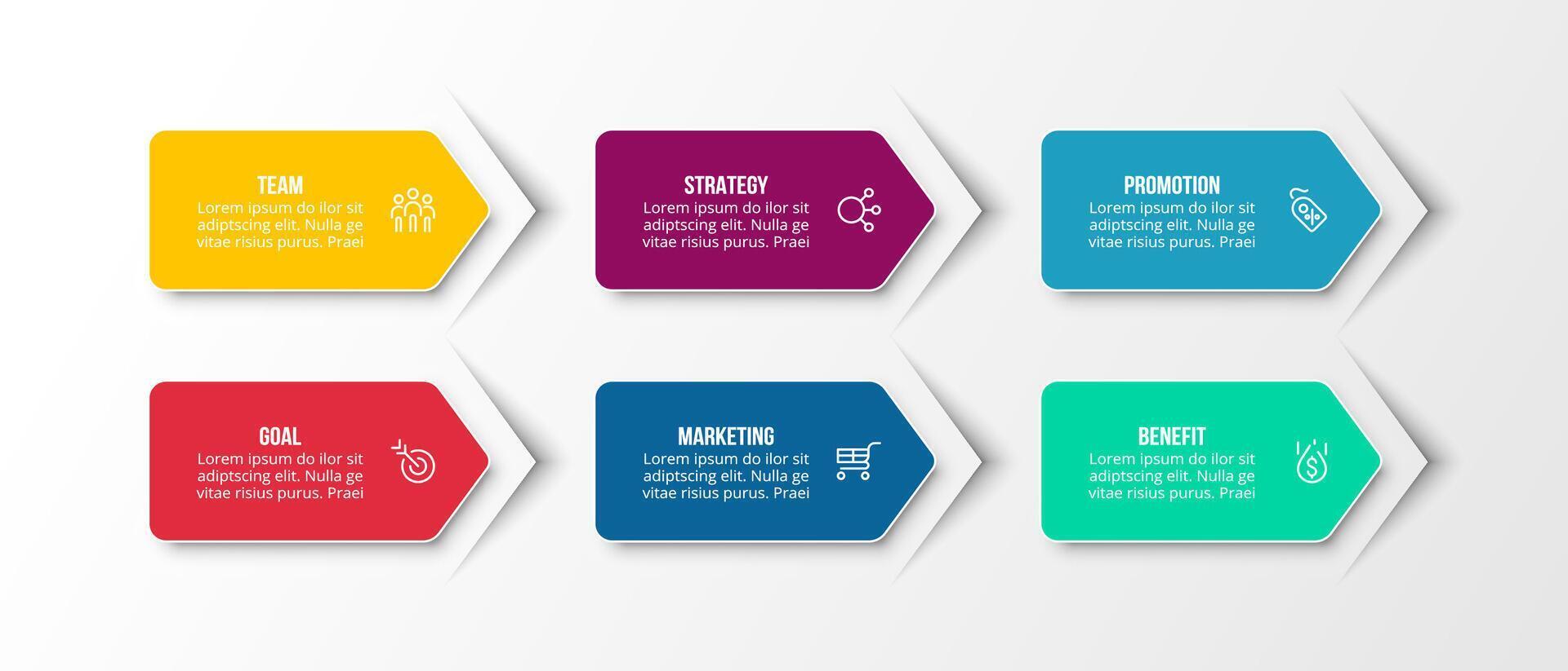 Infographic workflow for business presentation. vector