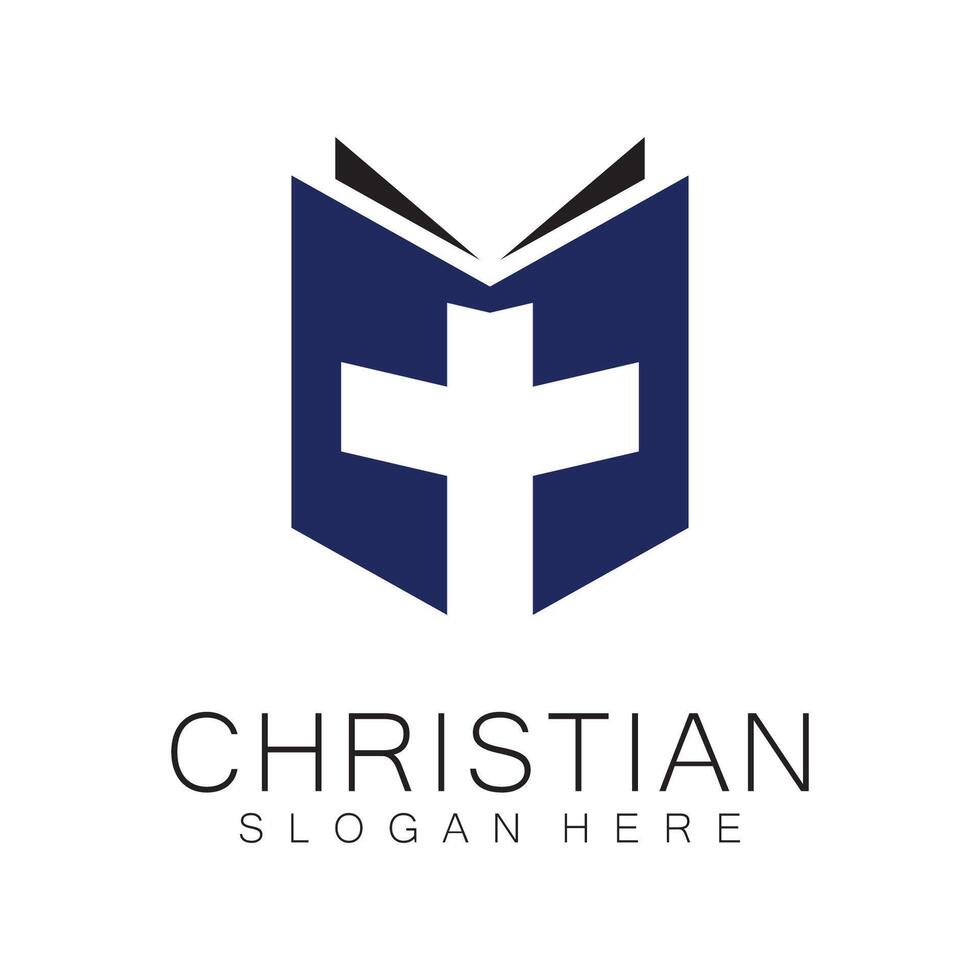 Christian Church logo creative Cross design vector