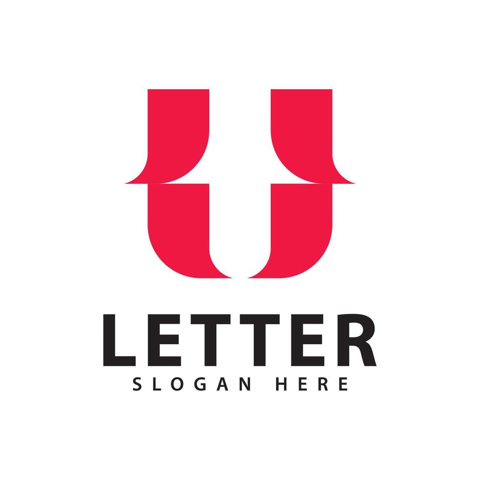 U Letter logo design template elements vector