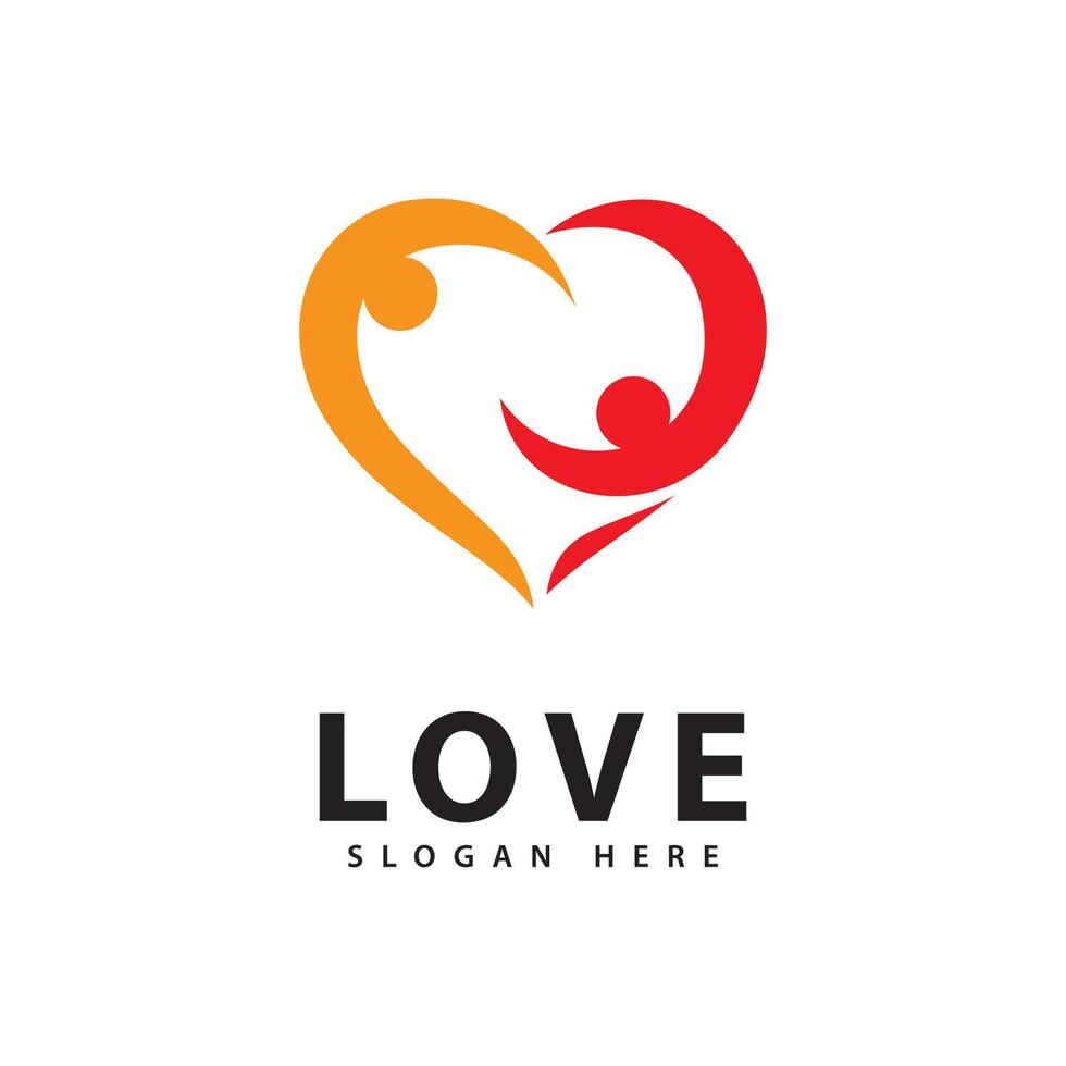 Love People Heart Logo vector
