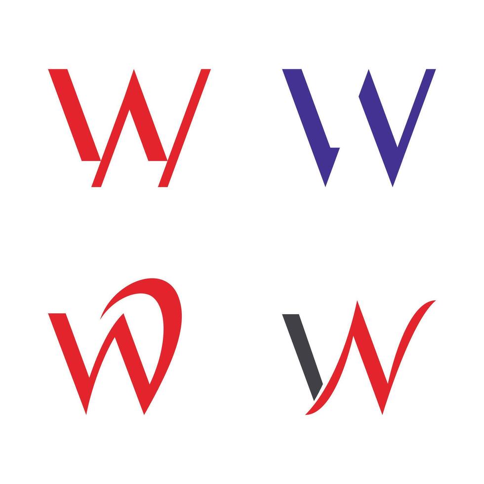 Initial letter W logo template vector