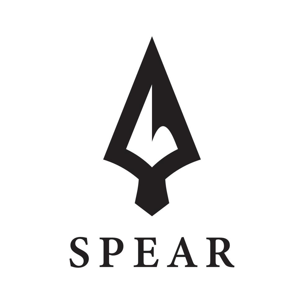 Spear logo icon template design vector