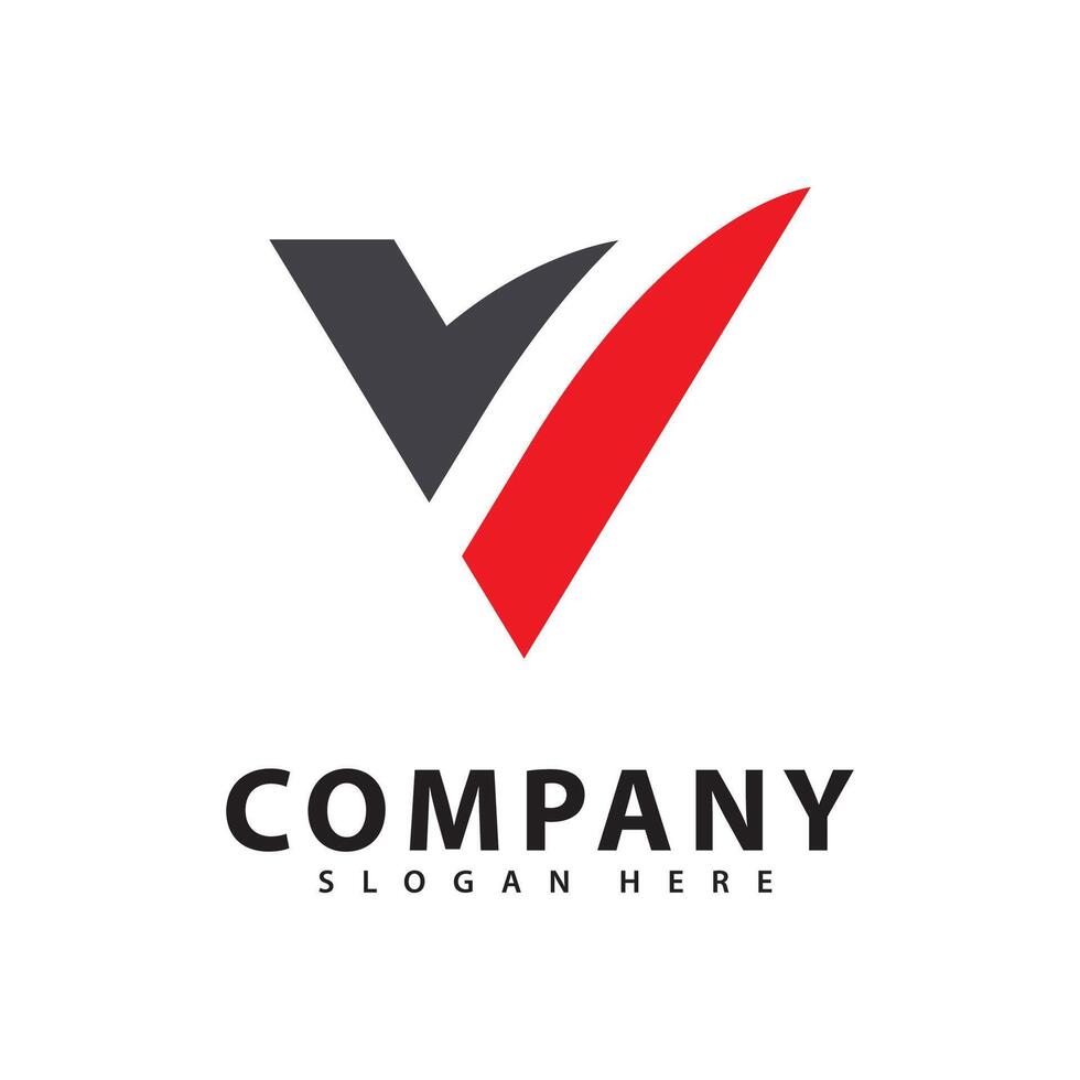 Letter V Simple template Logo vector