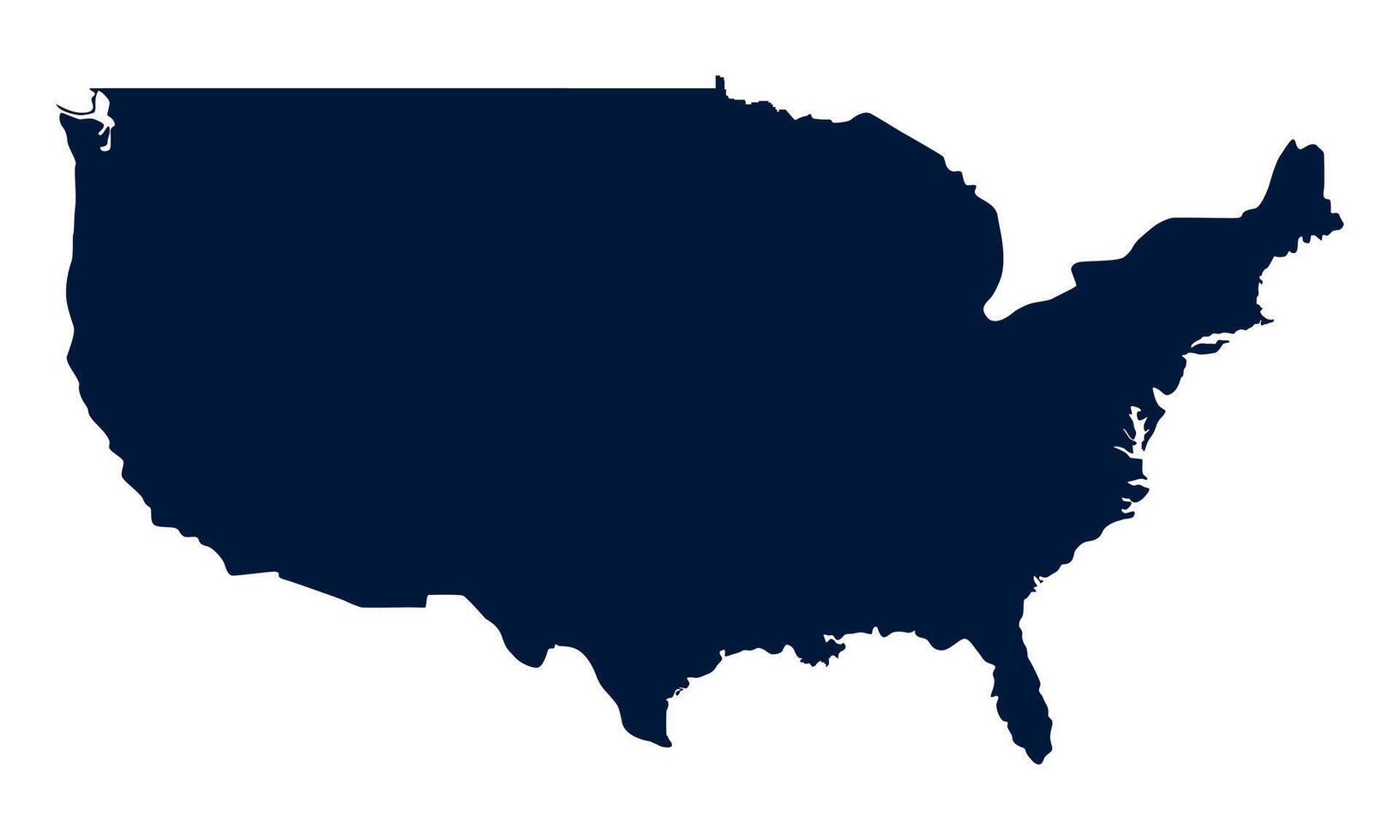 Detailed And High-Resolution USA Map vector