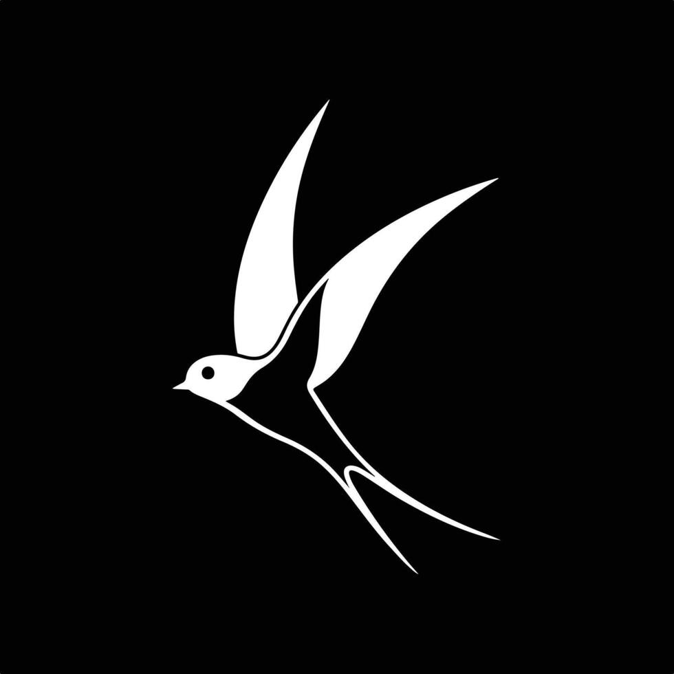 Pictorial Bird Simple Logo. vector