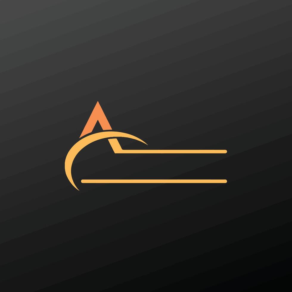 Yellow Minimalist Graphic Design Logo. vector