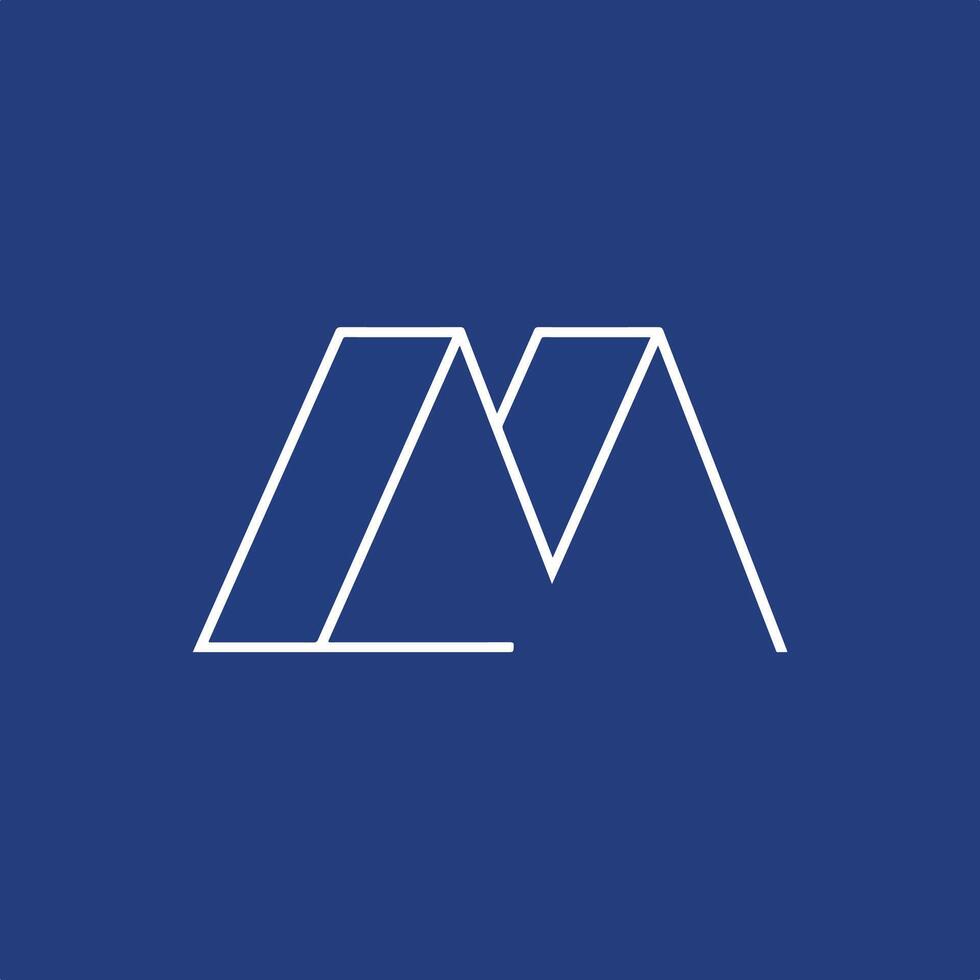 Blue Minimal and Modern Architecture Logo. vector