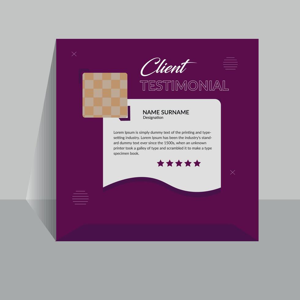 A modern Client feedback design template. vector