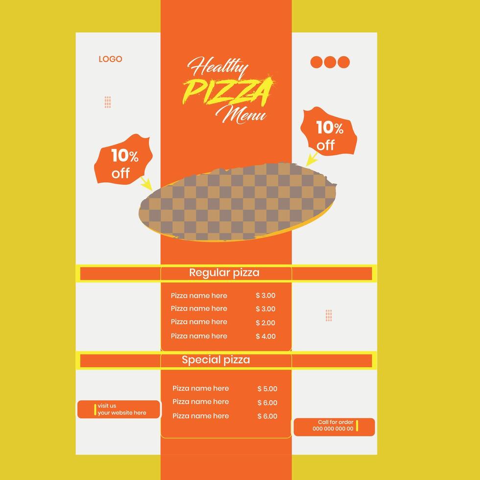 A modern food menu design template layout. vector