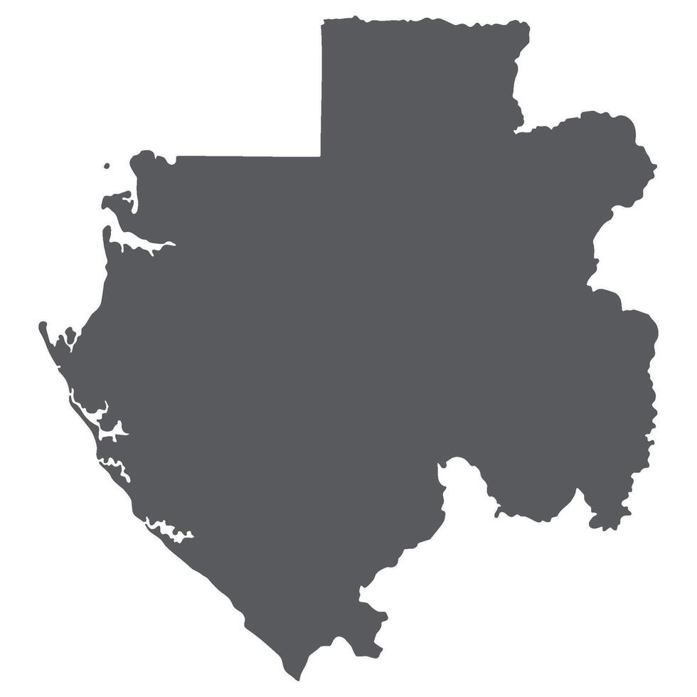 Gabon map. Map of Gabon in grey color vector