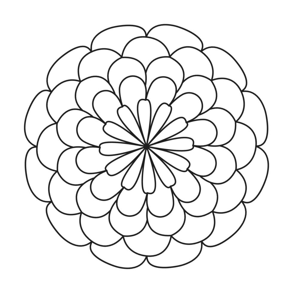 Mandala Mirage coloring book page vector