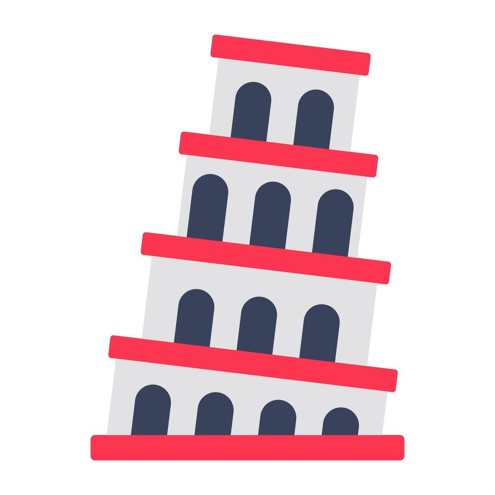 Modern design icon of Pisa tower vector
