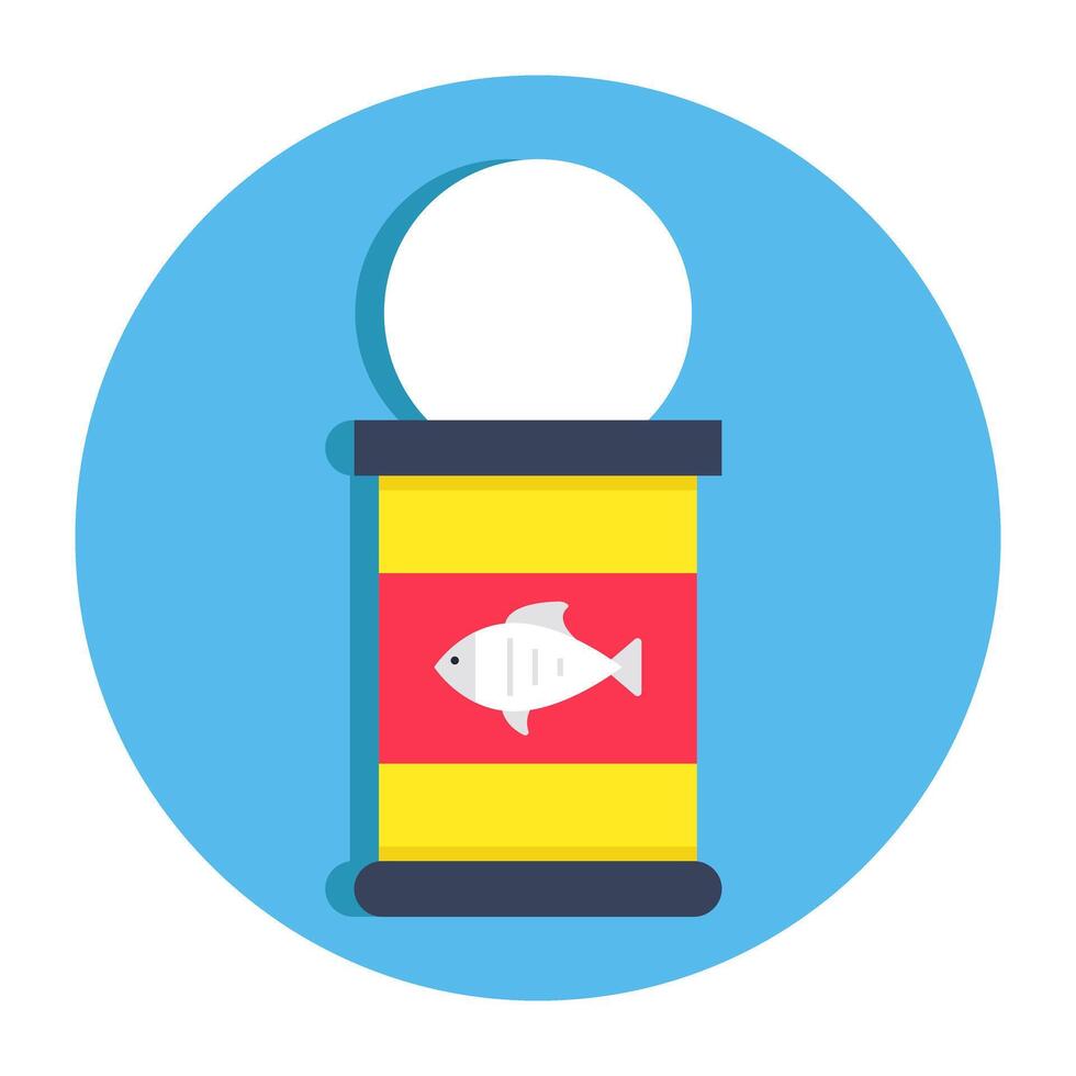 An icon design of canned fish vector