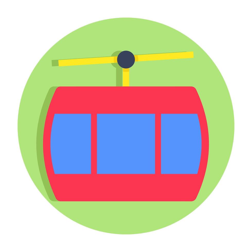 A unique design icon of cable car vector