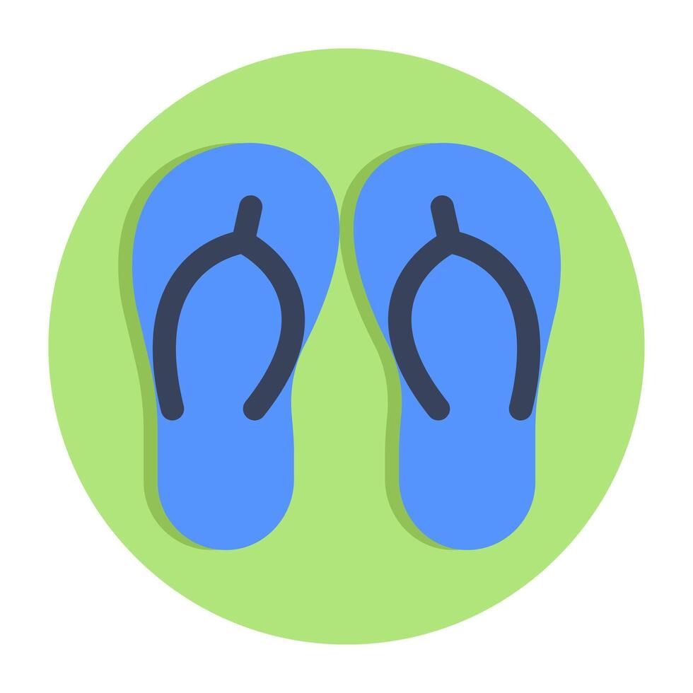 An icon design of flip flop vector