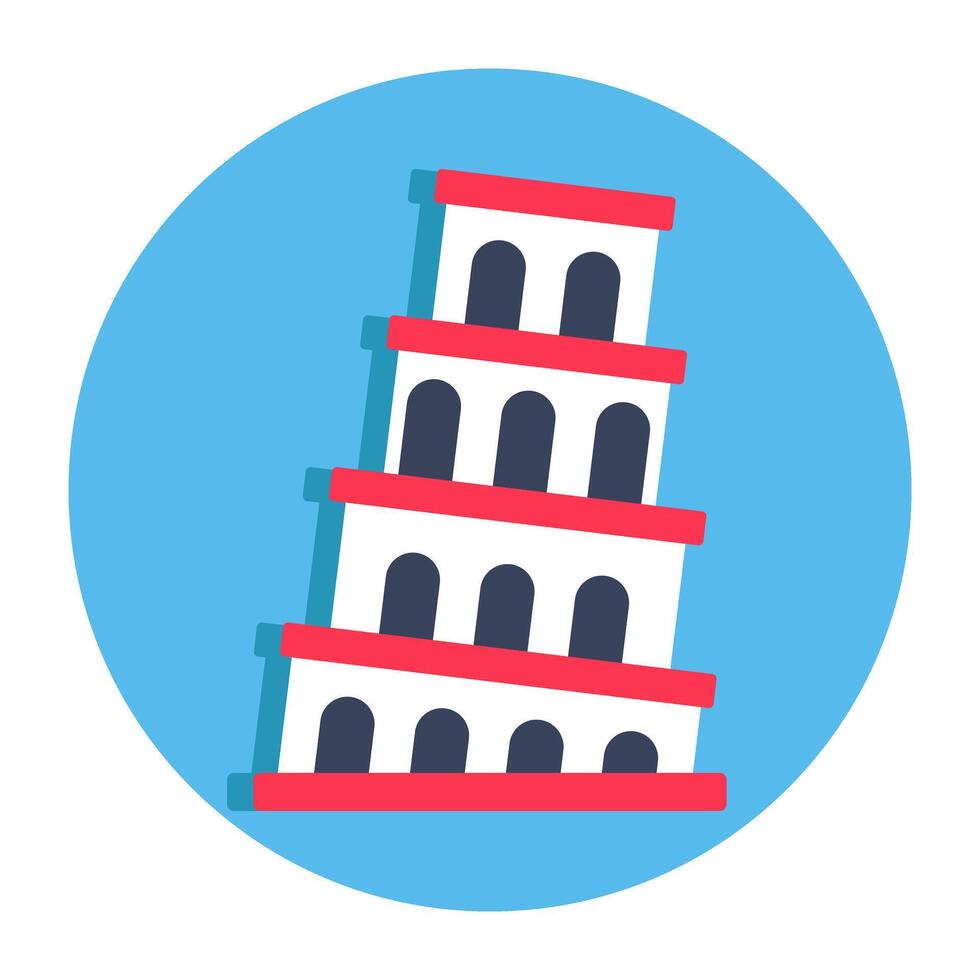 Modern design icon of Pisa tower vector