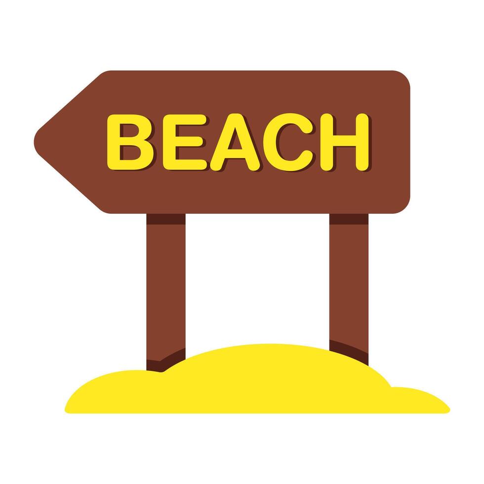 Modern design icon of beach board vector