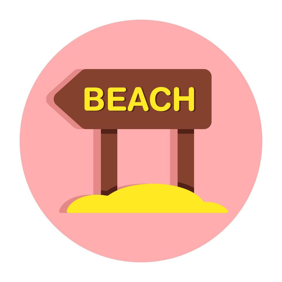 Modern design icon of beach board vector