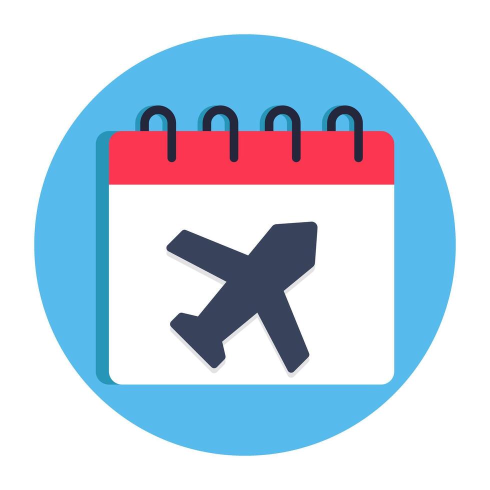An icon design of flight schedule vector