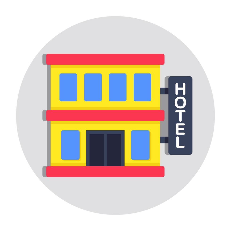 Modern design icon of hotel building vector
