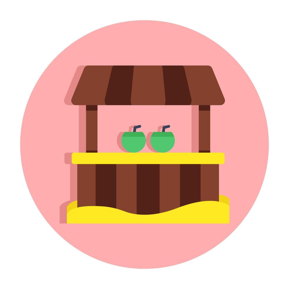 A beautiful design icon of street cart vector
