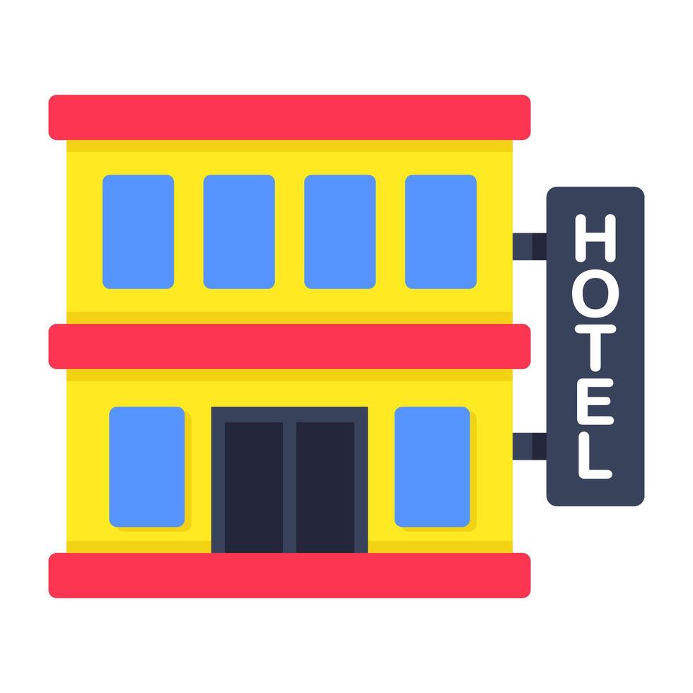 Modern design icon of hotel building vector