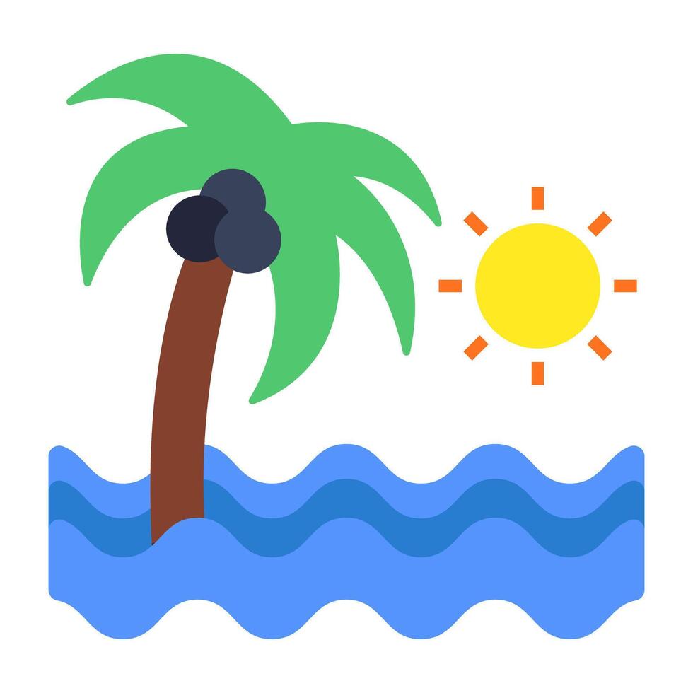 Trendy design icon of island vector