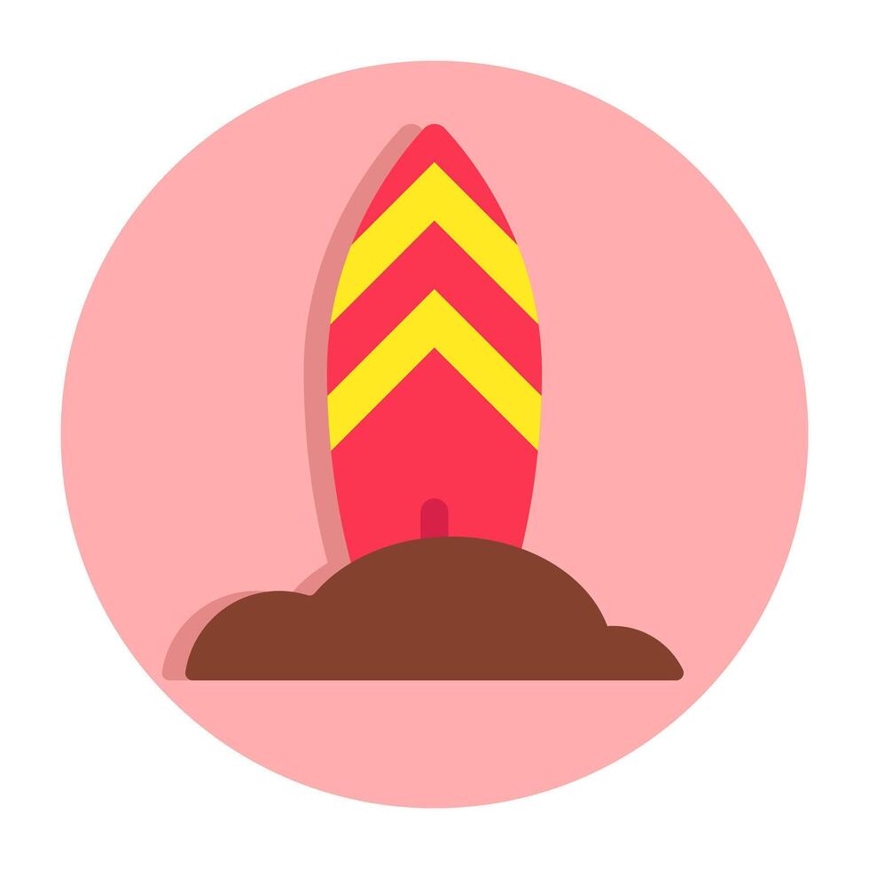 Adventure board icon, trendy design of surfboard vector