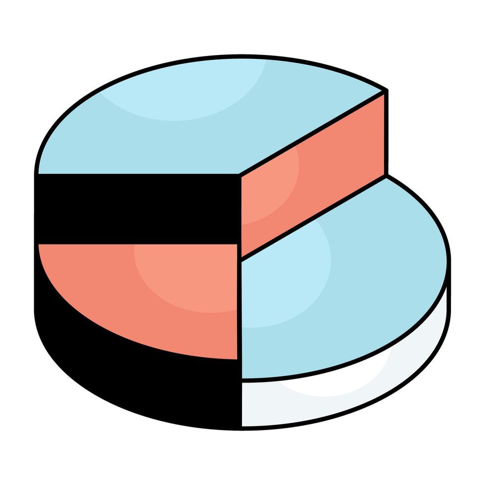 Premium design icon of financial graph vector
